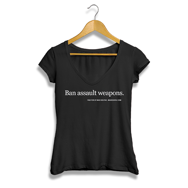 Ban Assault Weapons Ladies' V-Neck