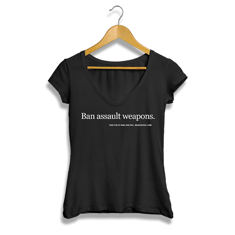 Ban Assault Weapons Ladies'  V-Neck