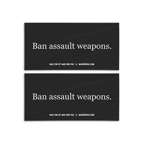 Ban Assault Weapons Bumper Sticker Pack
