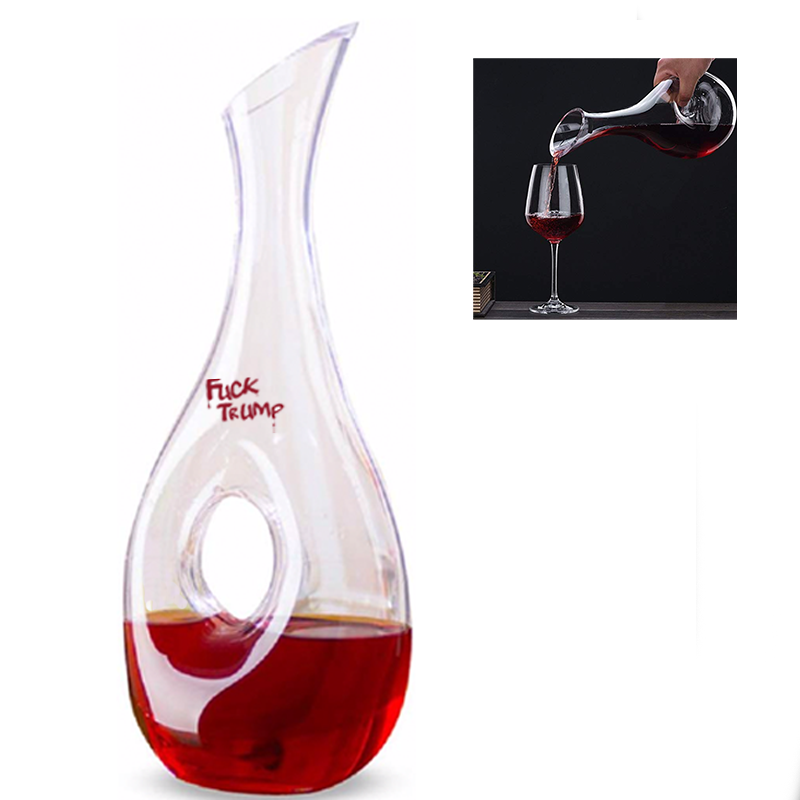 The Fuck Trump Crystal Wine Carafe