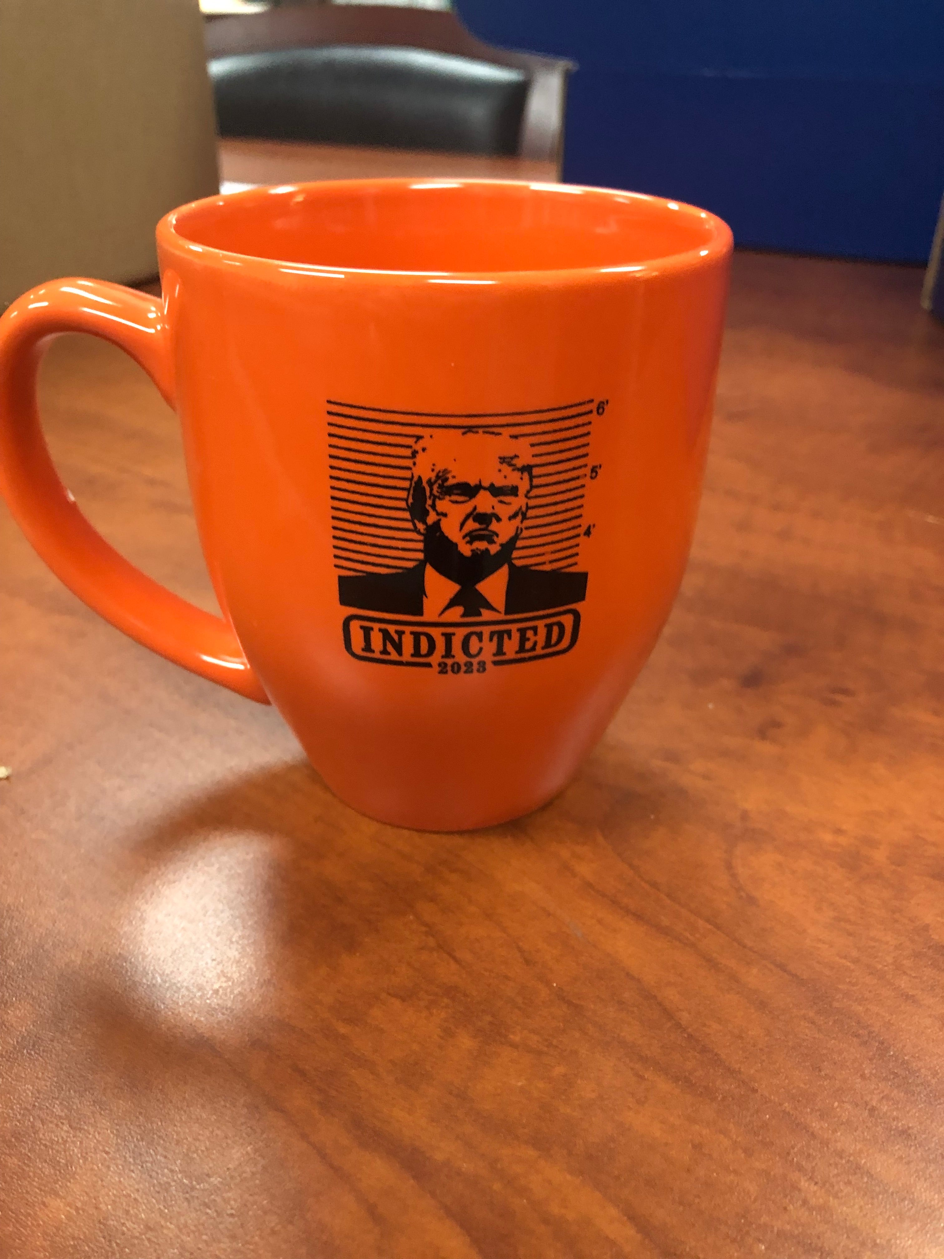 Infamous Donald Trump Mugshot Mug Orange Is the New Orange Unisex Coffee Cup  - iTeeUS