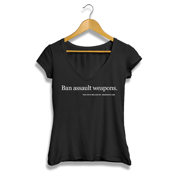 Ban Assault Weapons Ladies'  V-Neck
